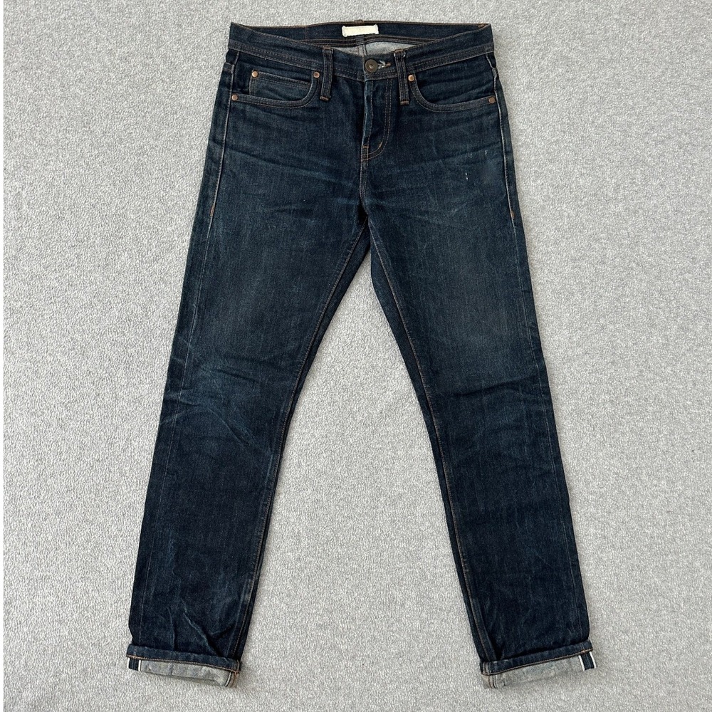 Unbranded Brand UB101 Skinny Fit 14.5oz Selvedge Raw Dark Denim Jeans Mens 30